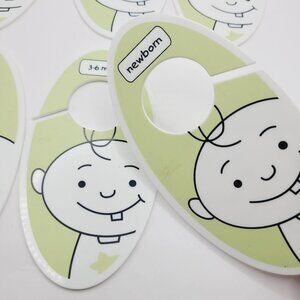 Hanging Closet Dividers Set of 6 Boy Girl Green Baby Toddler by Sugar Booger
